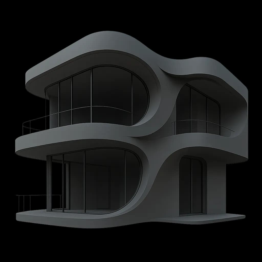 Sculptural architectural house model